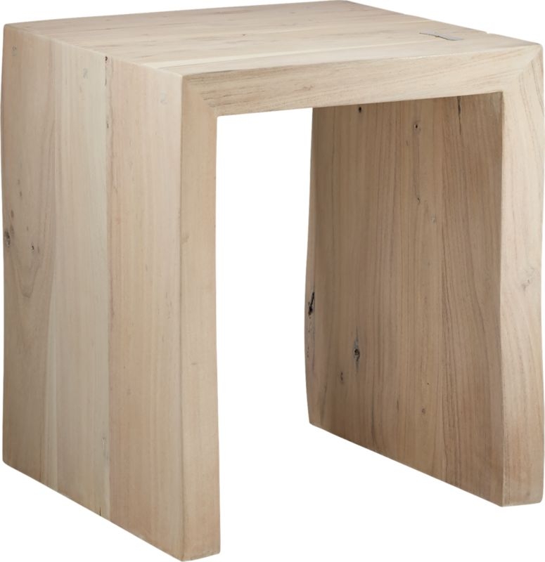 Blanche Bleached Acacia Side Table - Image 2