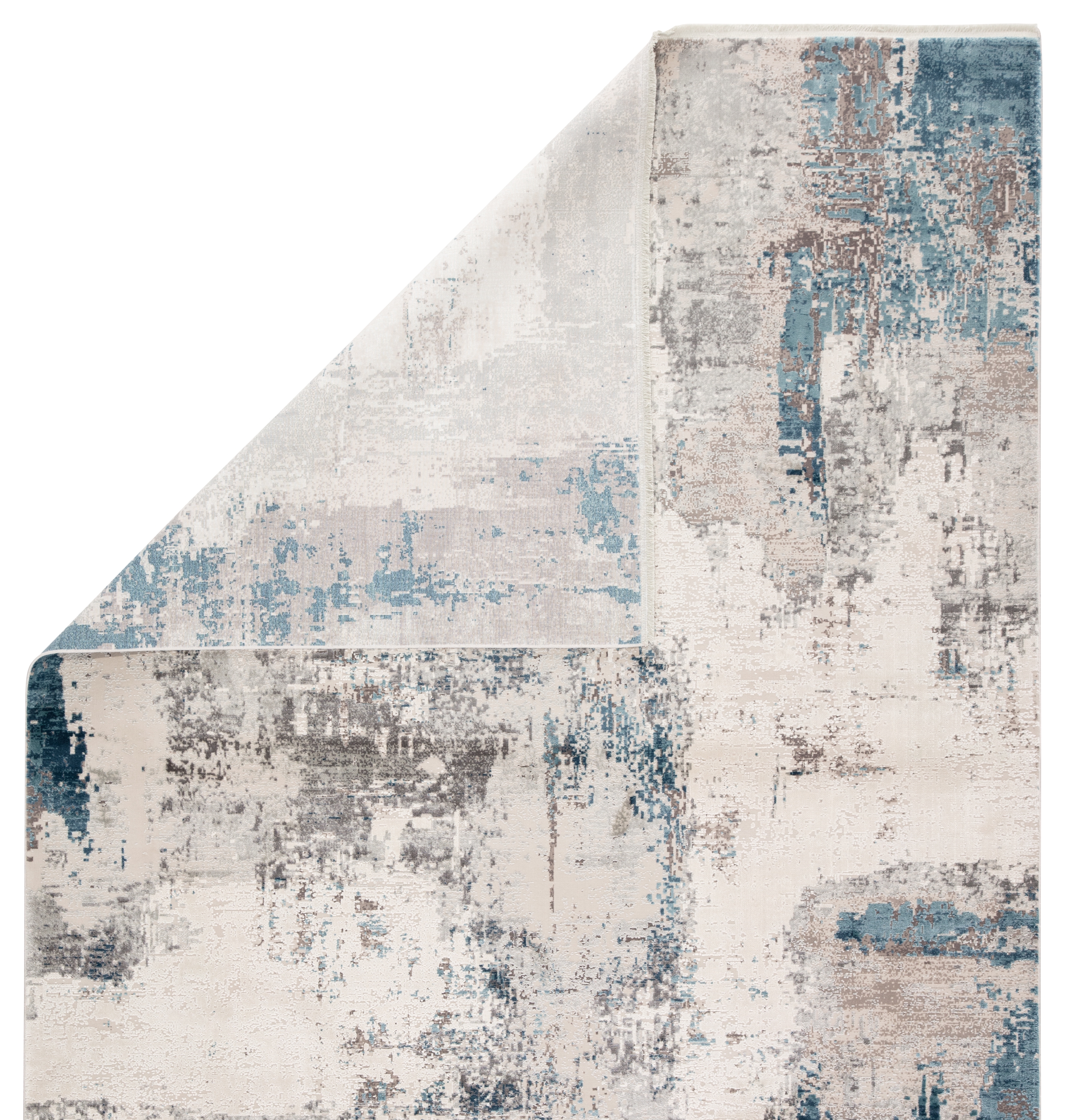 Skyler Abstract Gray/ Blue Area Rug (7'6"X9'6") - Image 2