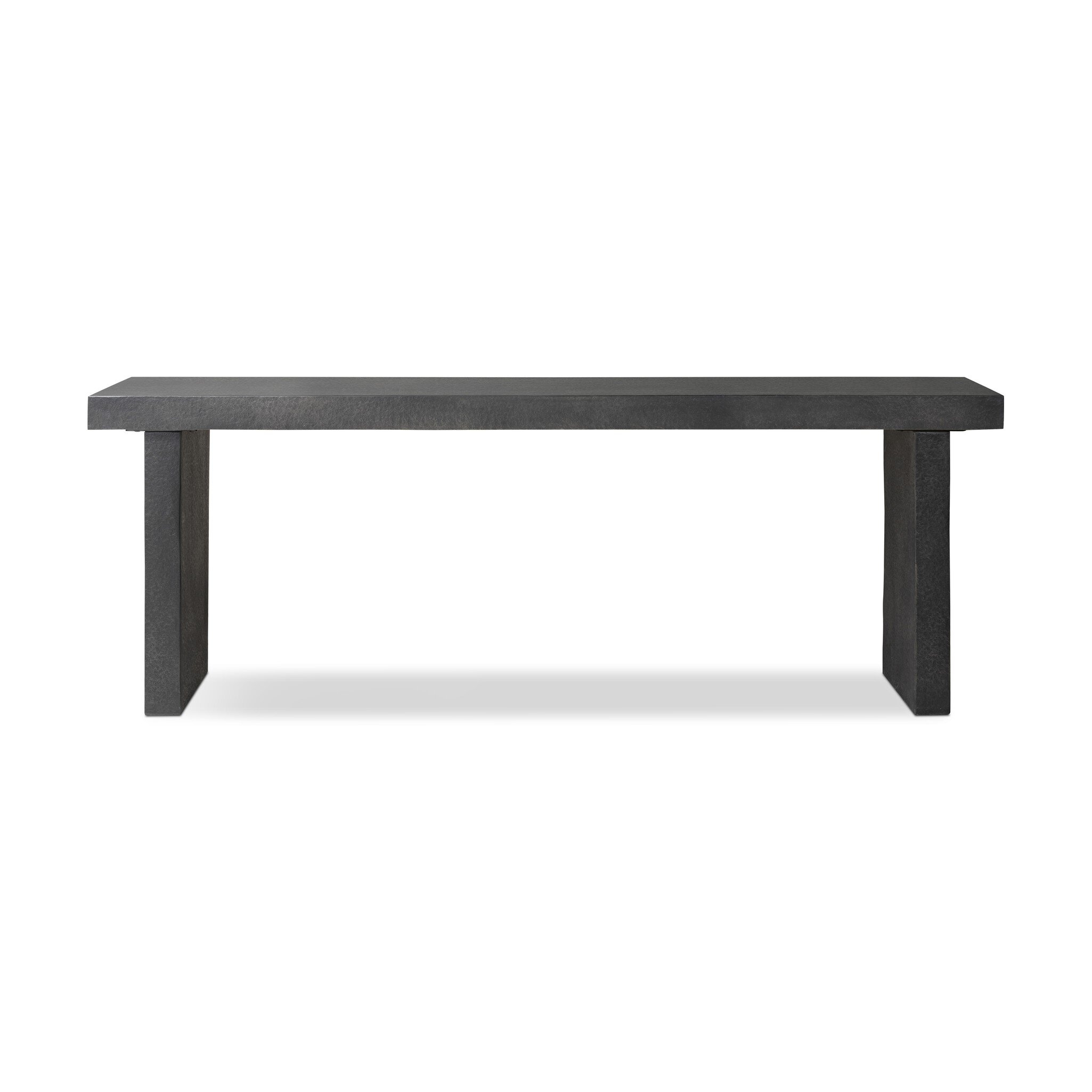 Huesca Outdoor Console Table - Distressed Graphite Concrete - Image 2