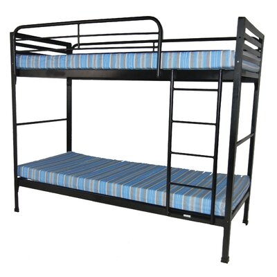 30" X 75" Angle Steel Bunk Bed With 4" Foam Mattess And 2 Guardrails - Ladder Sold Seperatly - Image 0
