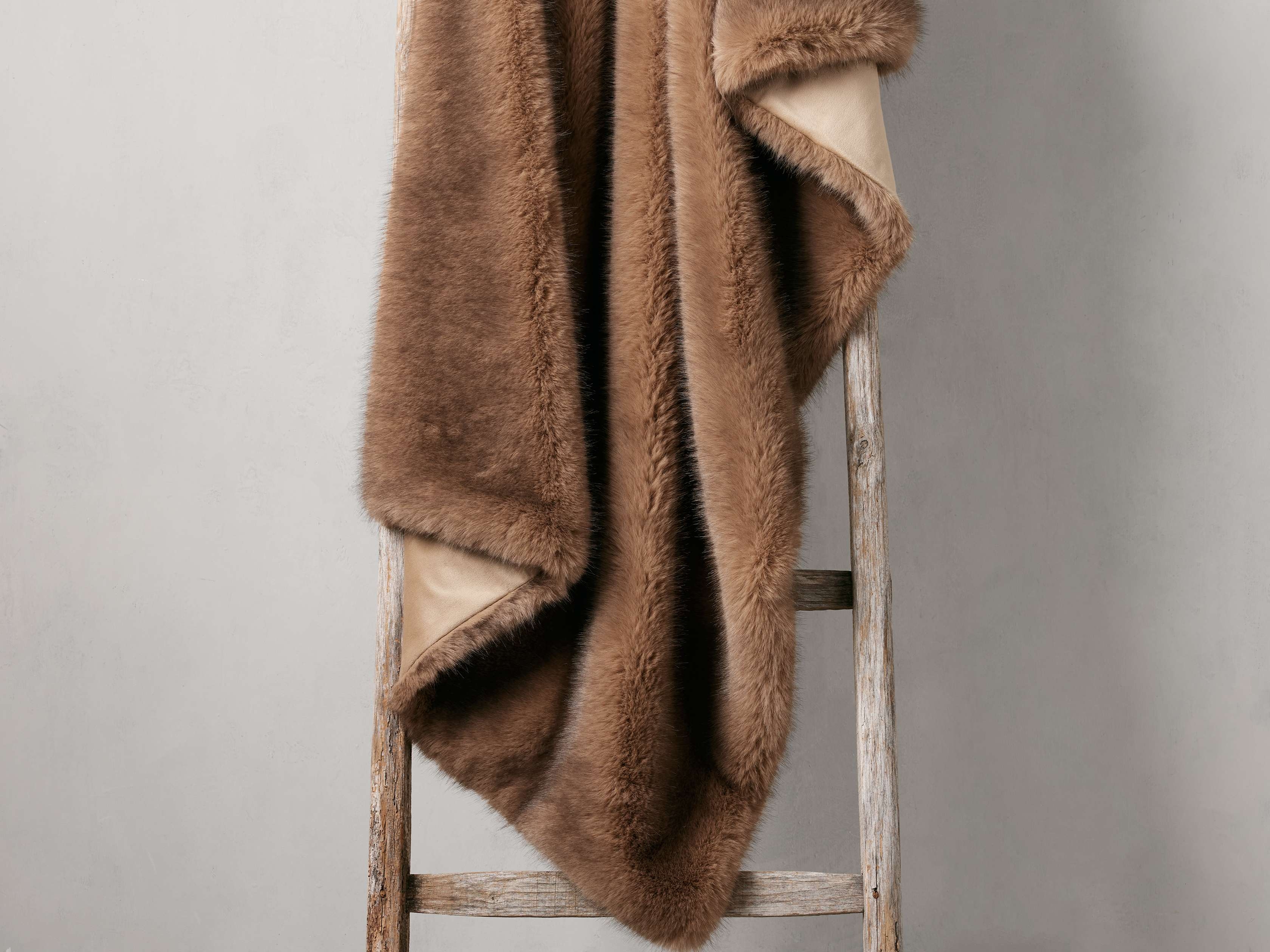 Fairbanks Throw in Sable Faux Fur Brown - Image 0