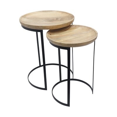 Newhall Solid Wood Drum Nesting Tables - Image 0