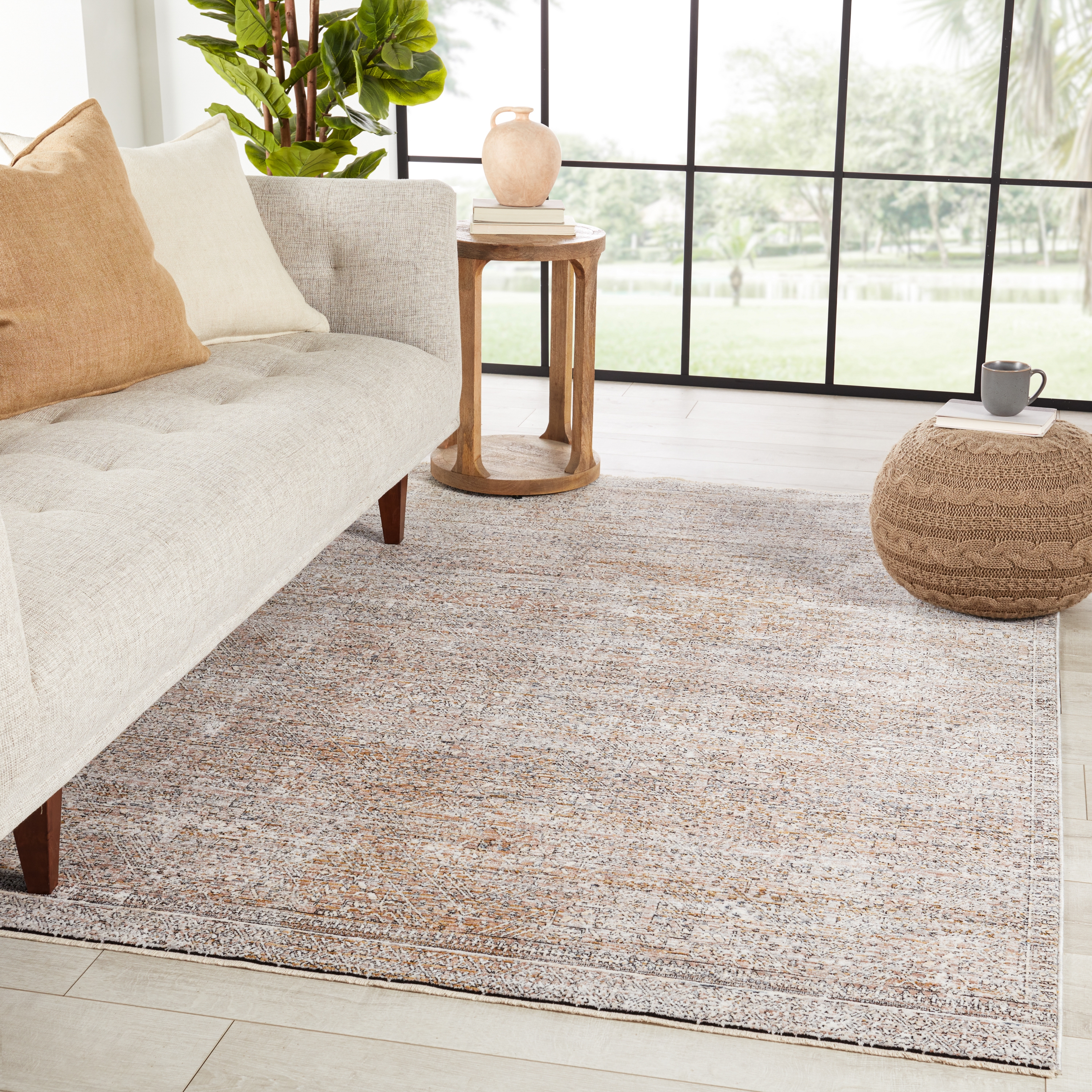 Talos Trellis Tan/ Gold Area Rug (8'X10') - Image 4