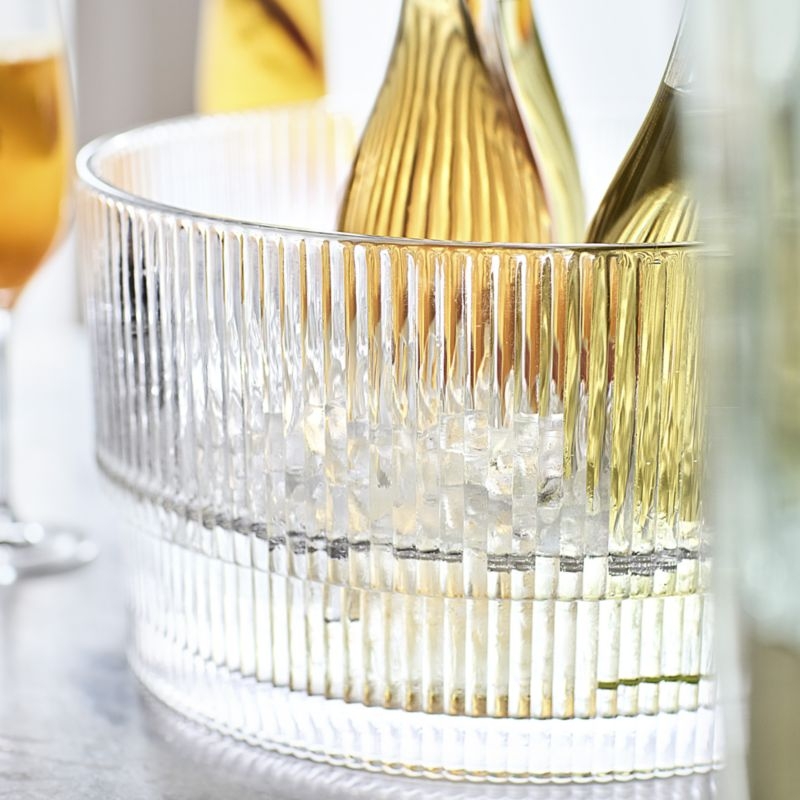 Atwell Ribbed Glass Beverage Tub - Image 2