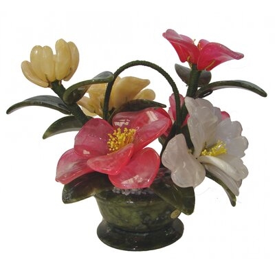 7" Artificial Flowering Plant in Vase - Image 0