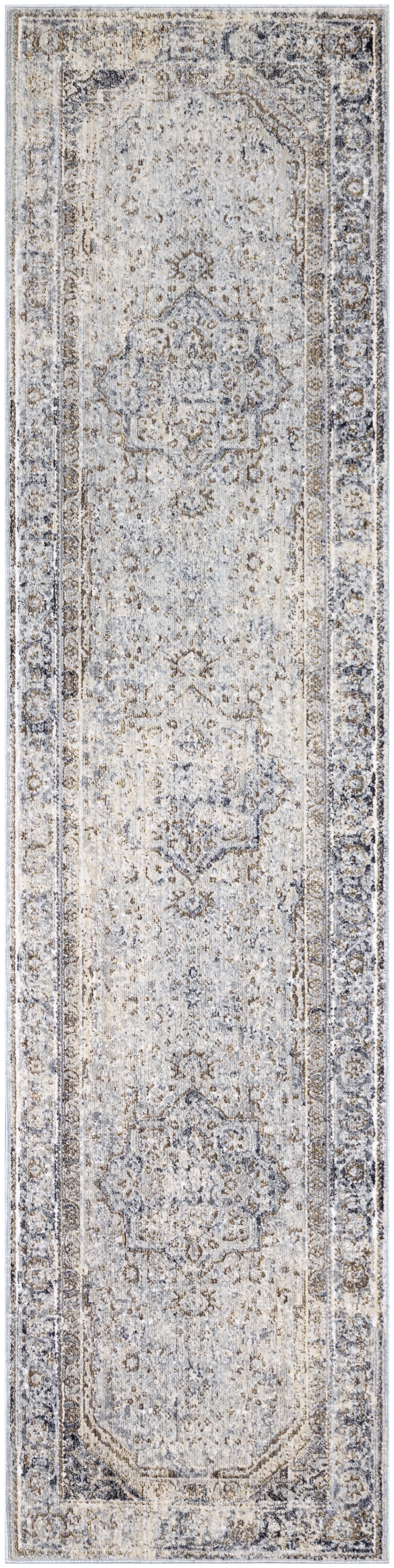 Liverpool Gray Indoor 2'7" x 10'2" Machine Woven Rug - Image 0