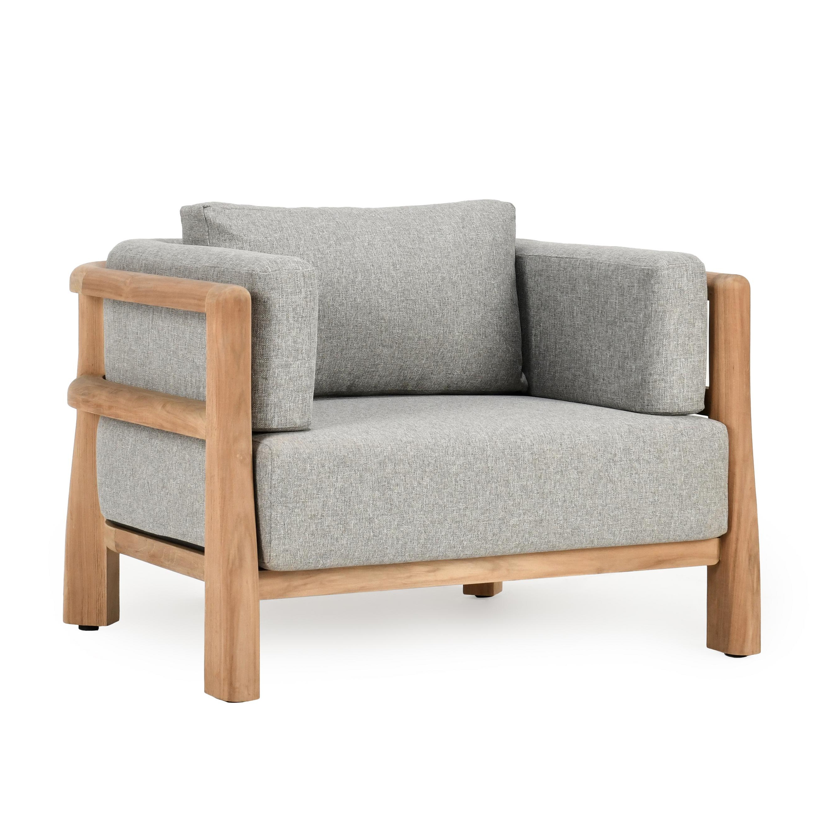 Aston Outdoor Accent Chair Natural/Gray - Image 0