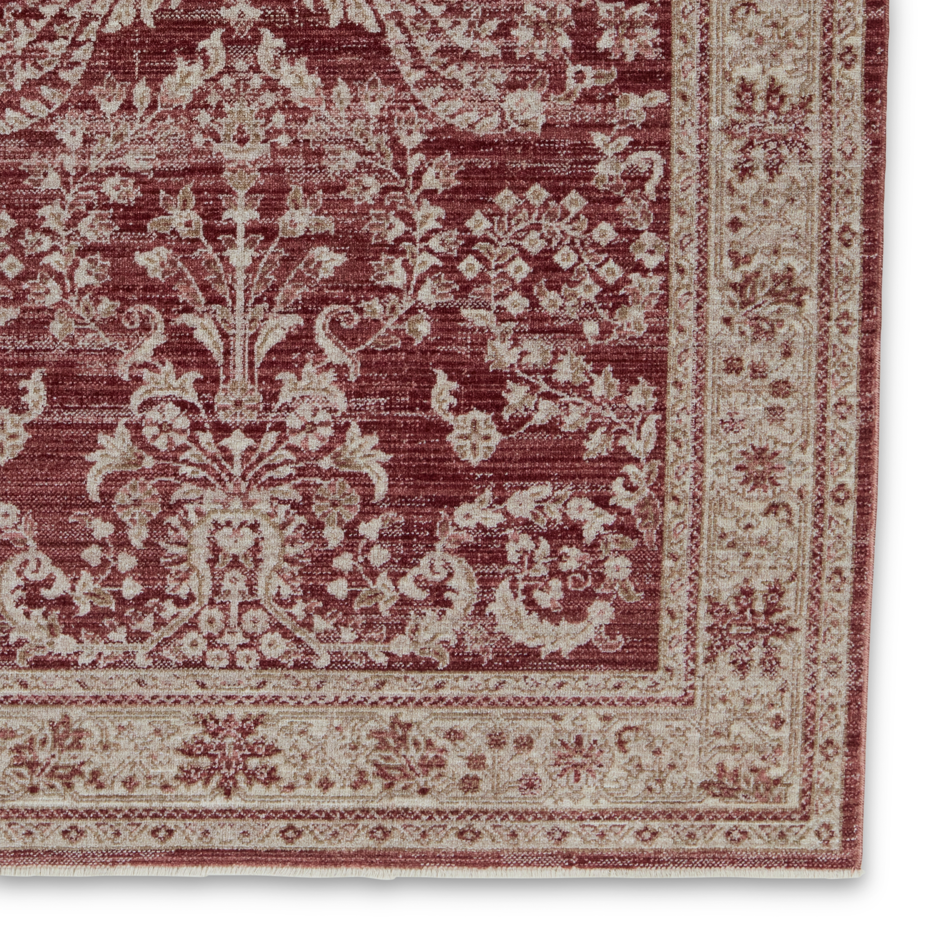 Vibe by Katarina Floral Red/ Light Gray Area Rug (9'6"X12'6") - Image 3