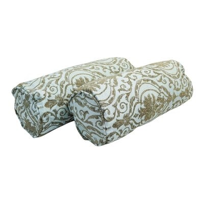 Mahesh Chenille Floral Bolster Pillow - Image 0