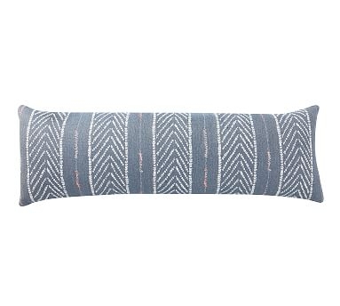 Sunbrella(R) Quentin Woven Stripe Indoor/Outdoor Pillow, 11" x 32", Blue Multi - Image 0