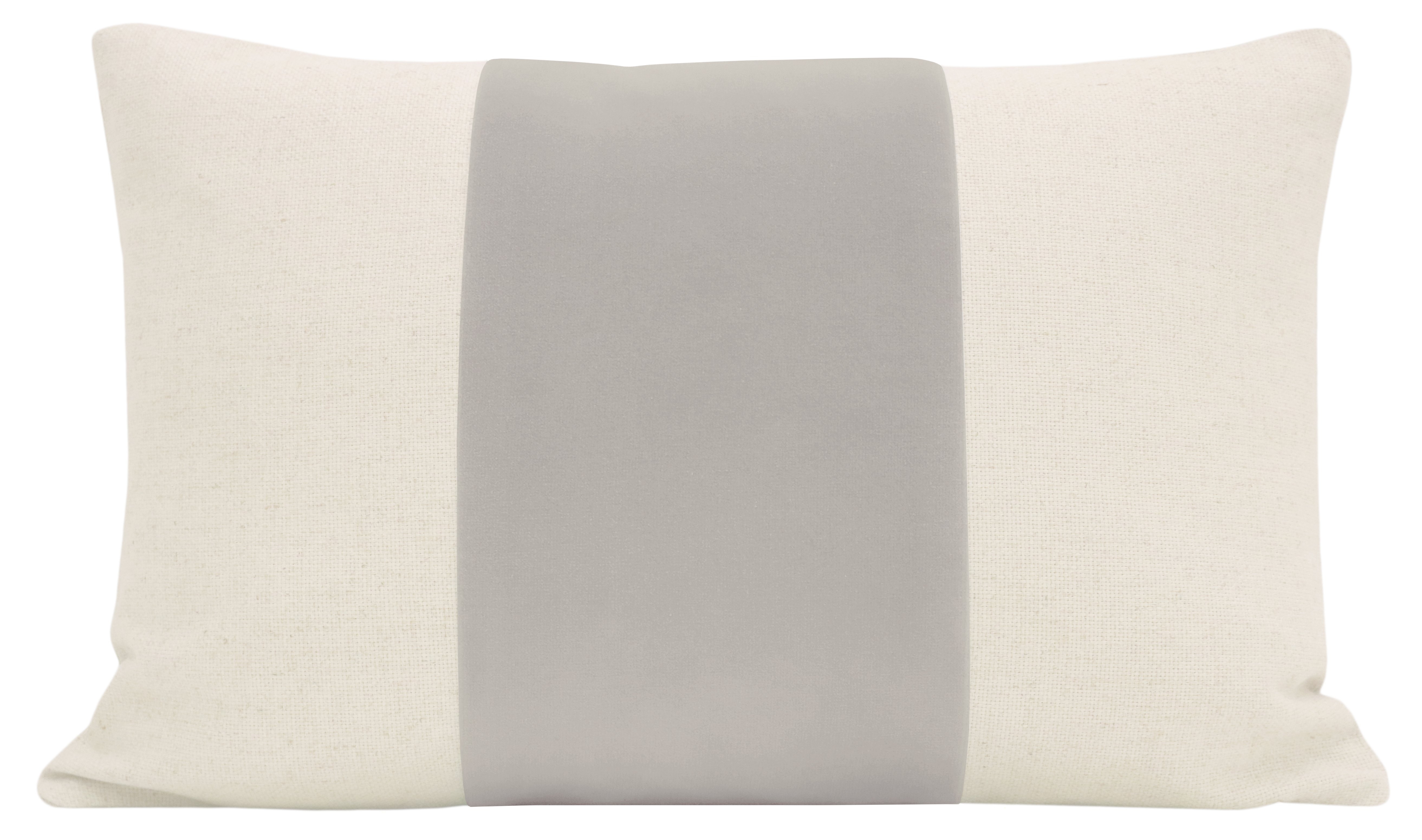 The Little Lumbar Panel Signature Velvet Pillow Cover, Dove Gray, 18" x 12" - Image 0