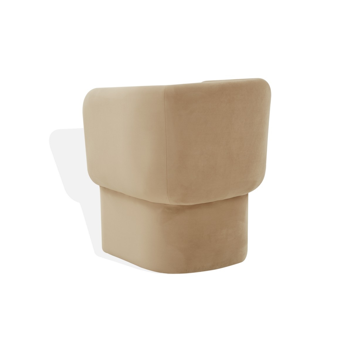 Wally Velvet Dining Chair - Light Brown - Image 4