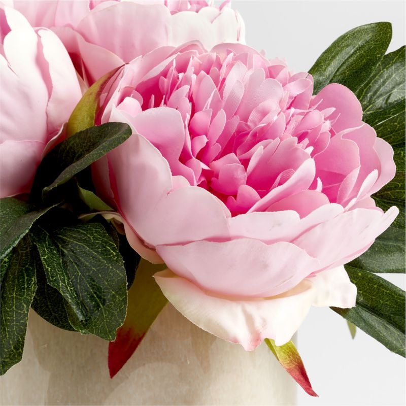 Faux Pink Peony Floral Arrangement - Image 1