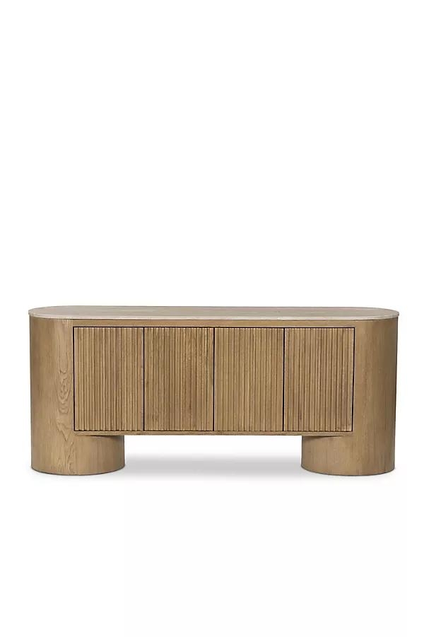 Giovani Fluted Wood Media Console - Image 0
