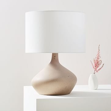 Asymmetry Ceramic Table Lamp, Small, Speckled Stone, Set of 2 - Image 2