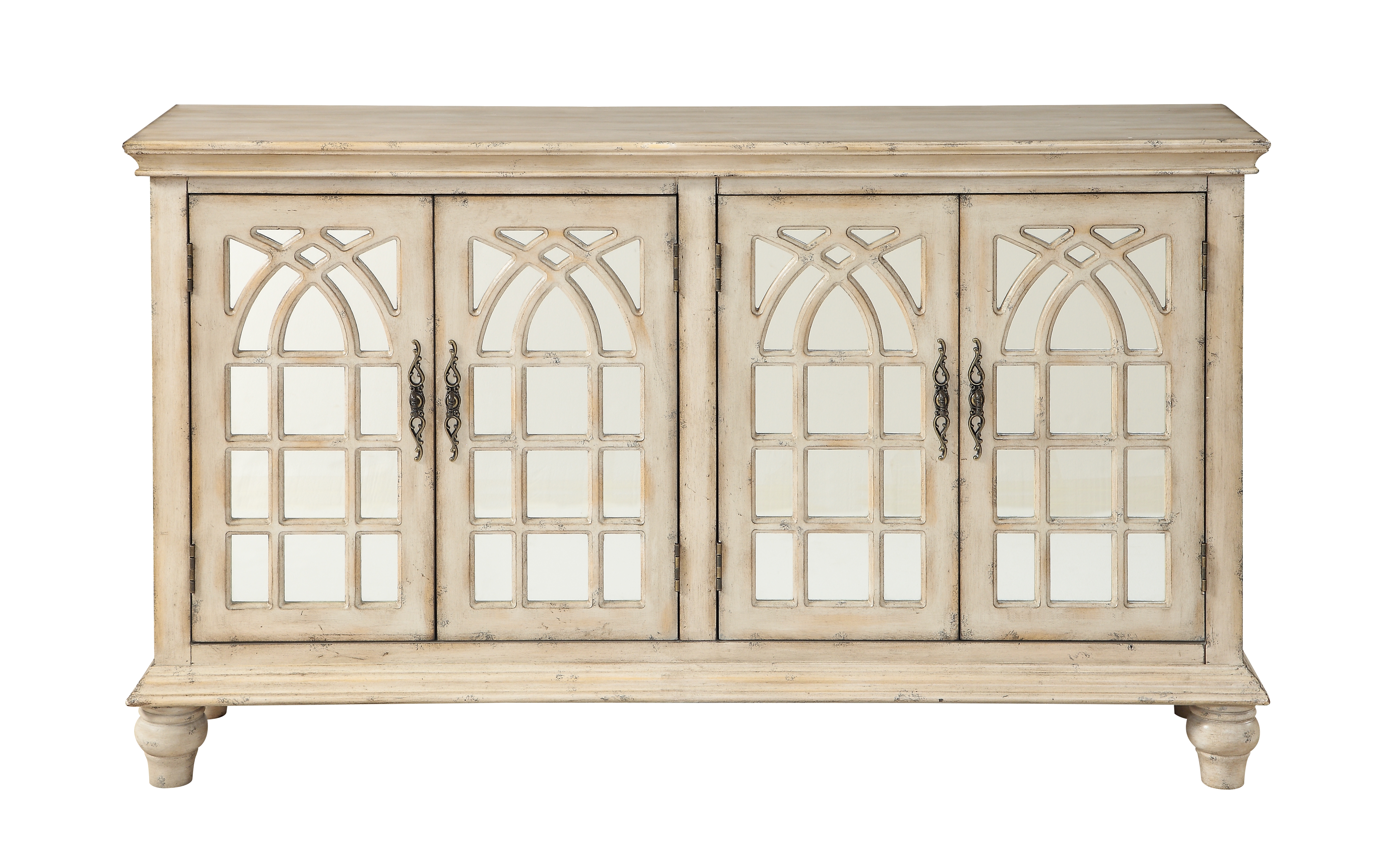 Four Door Credenza, French Cream - Image 1