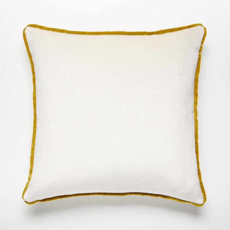 20" Gleam Ivory Pillow with Feather-Down Insert - Image 2