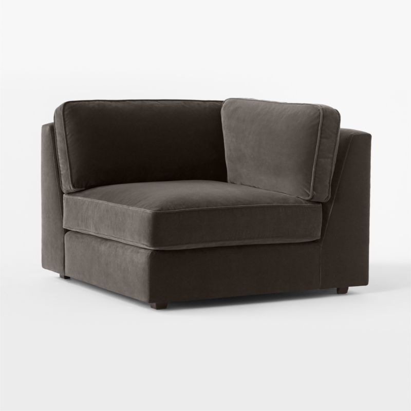 Malea Charcoal Grey Performance Fabric Corner Chair - Image 2