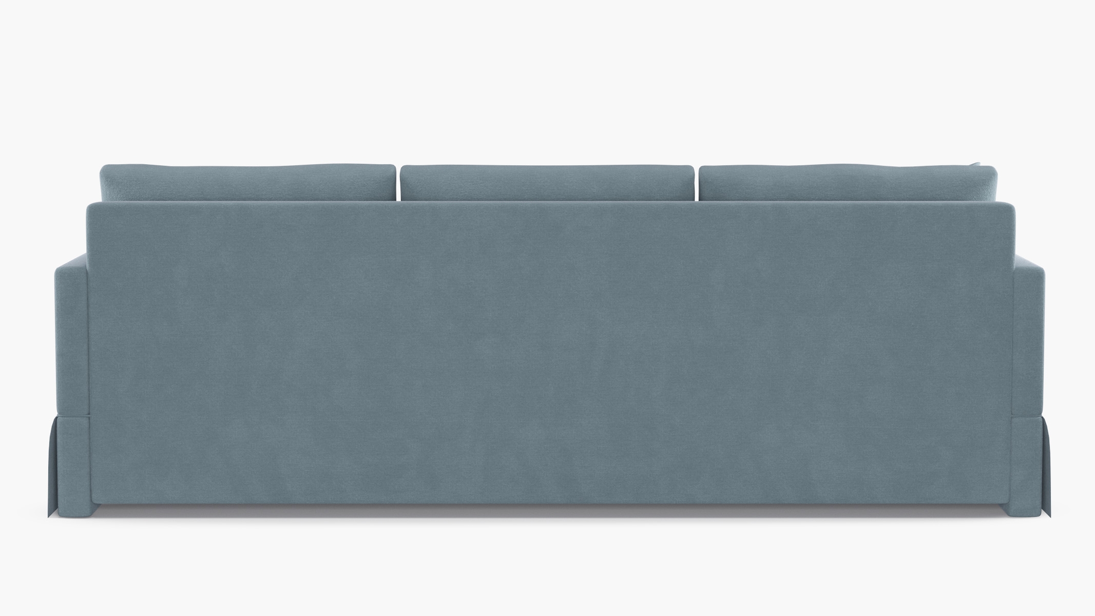 Skirted Track Arm Sofa, Heron Luxe Velvet, Extra Deep (43") - Image 3