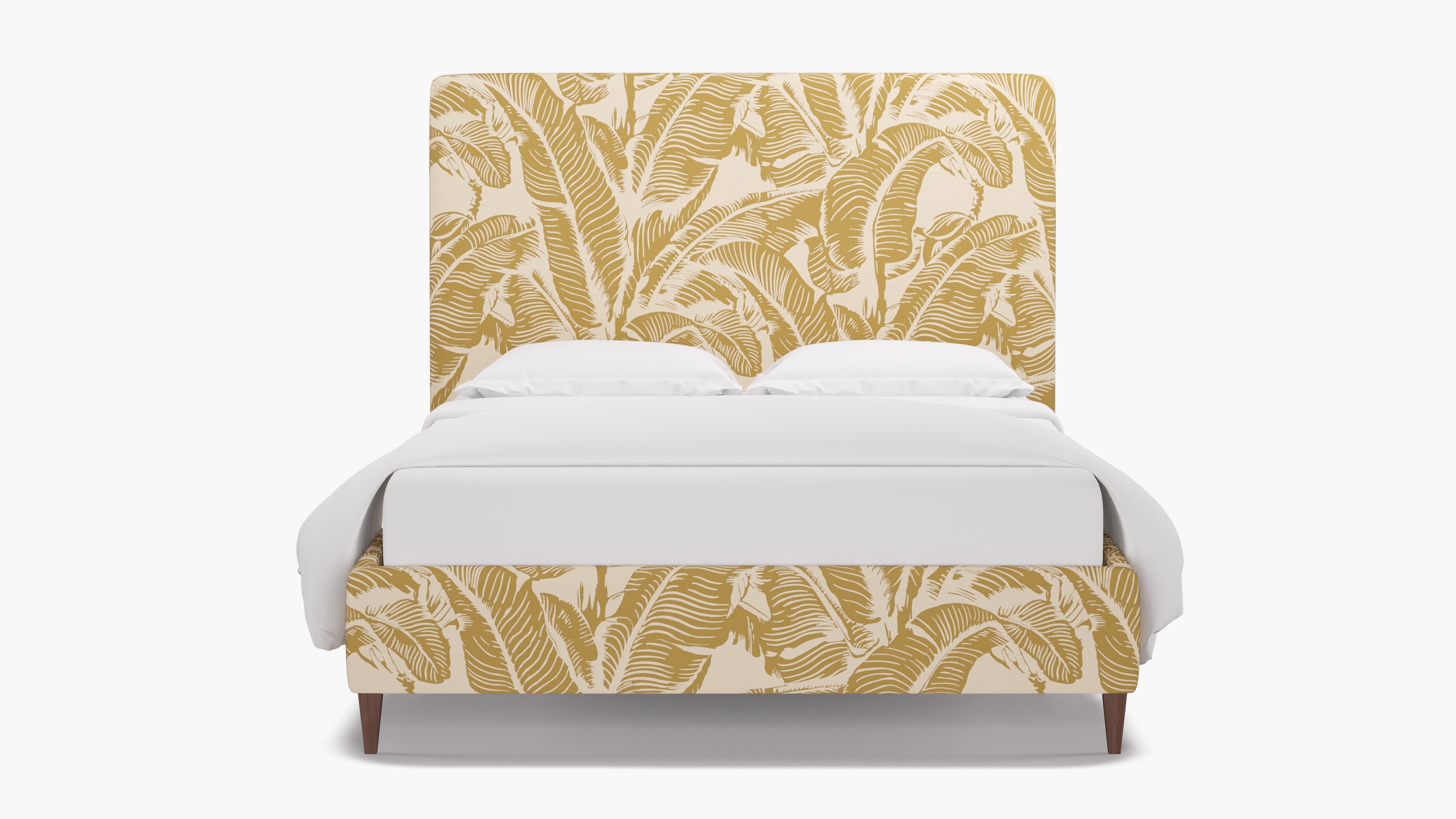 Classic Bed, Ochre Martinique® Encore, Walnut Square Tapered Leg, Queen - Image 0