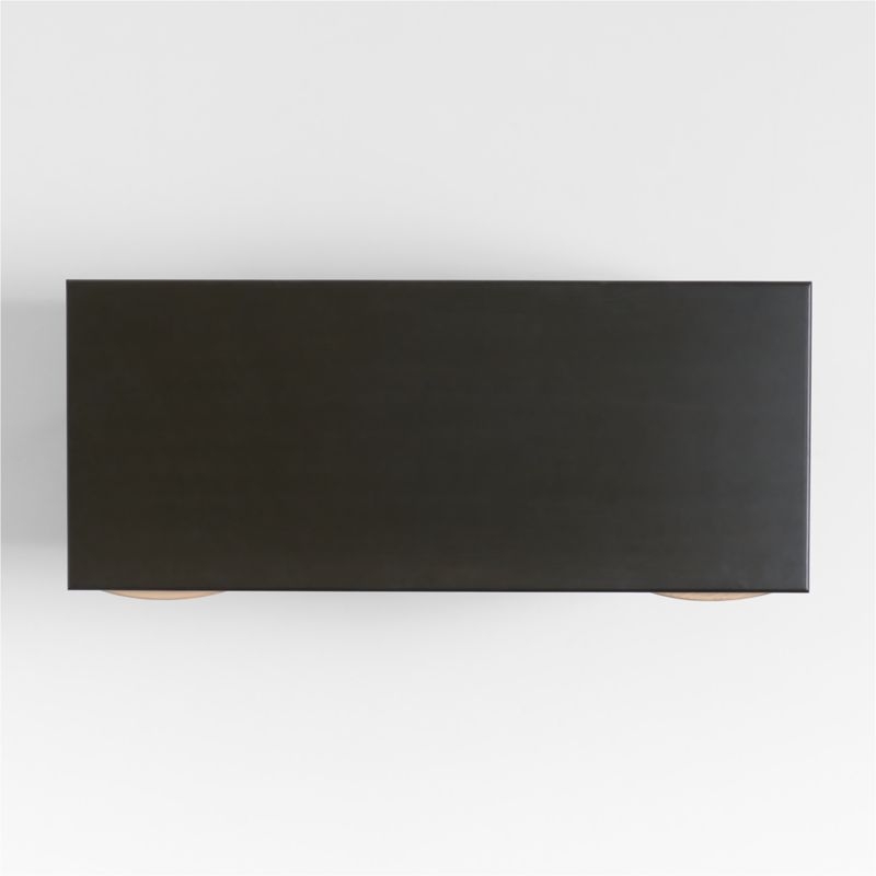 Kaufman 62" Black and Natural Wood Desk with File Drawer - Image 6