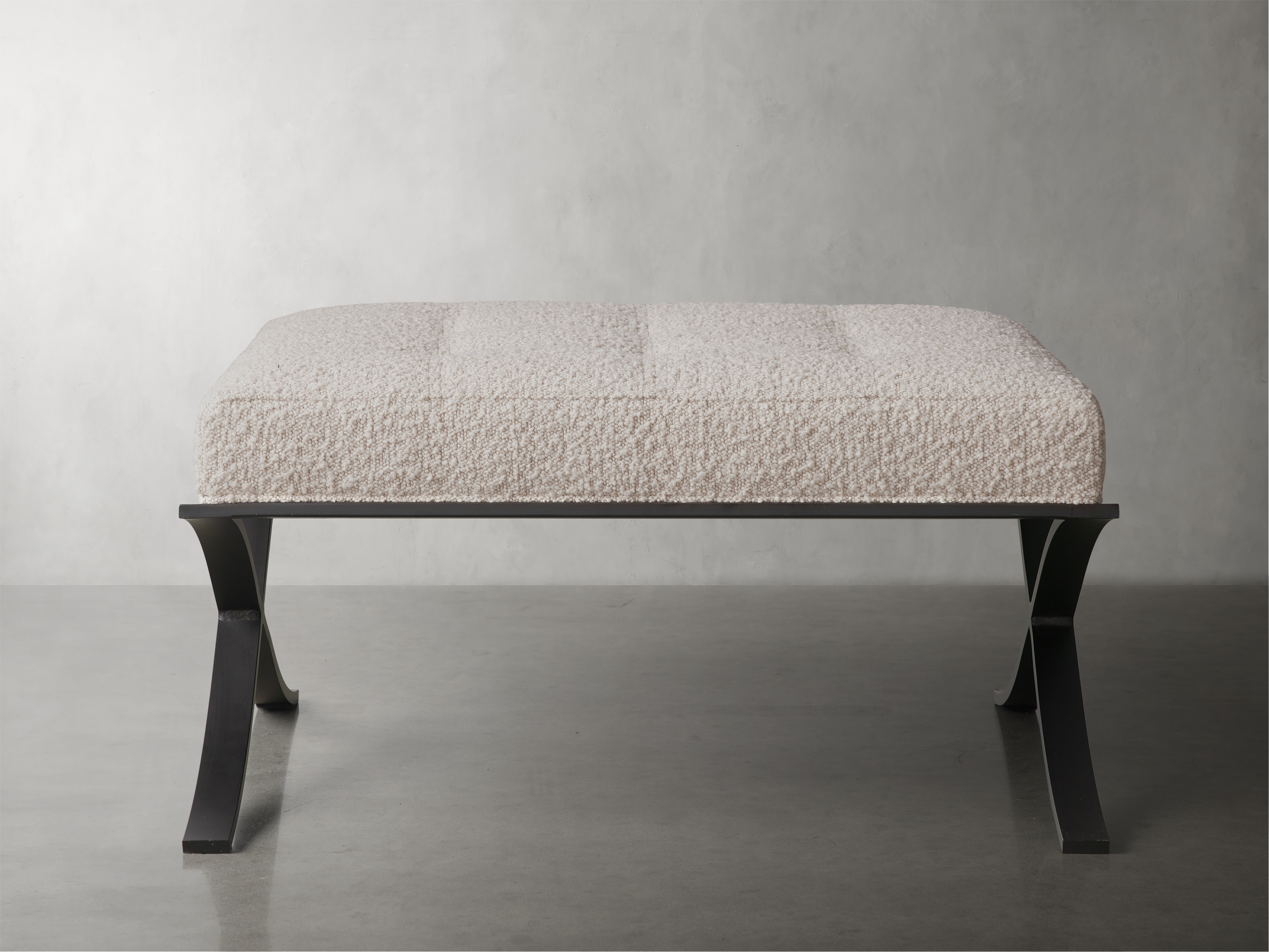 Moxie Ottoman in Upholstered Burbank Natural - Image 0