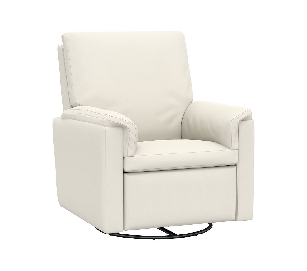 Dream Swivel Glider, Swivel Glider, Recycled Blend Chenille, Washed Ivory, - Image 0