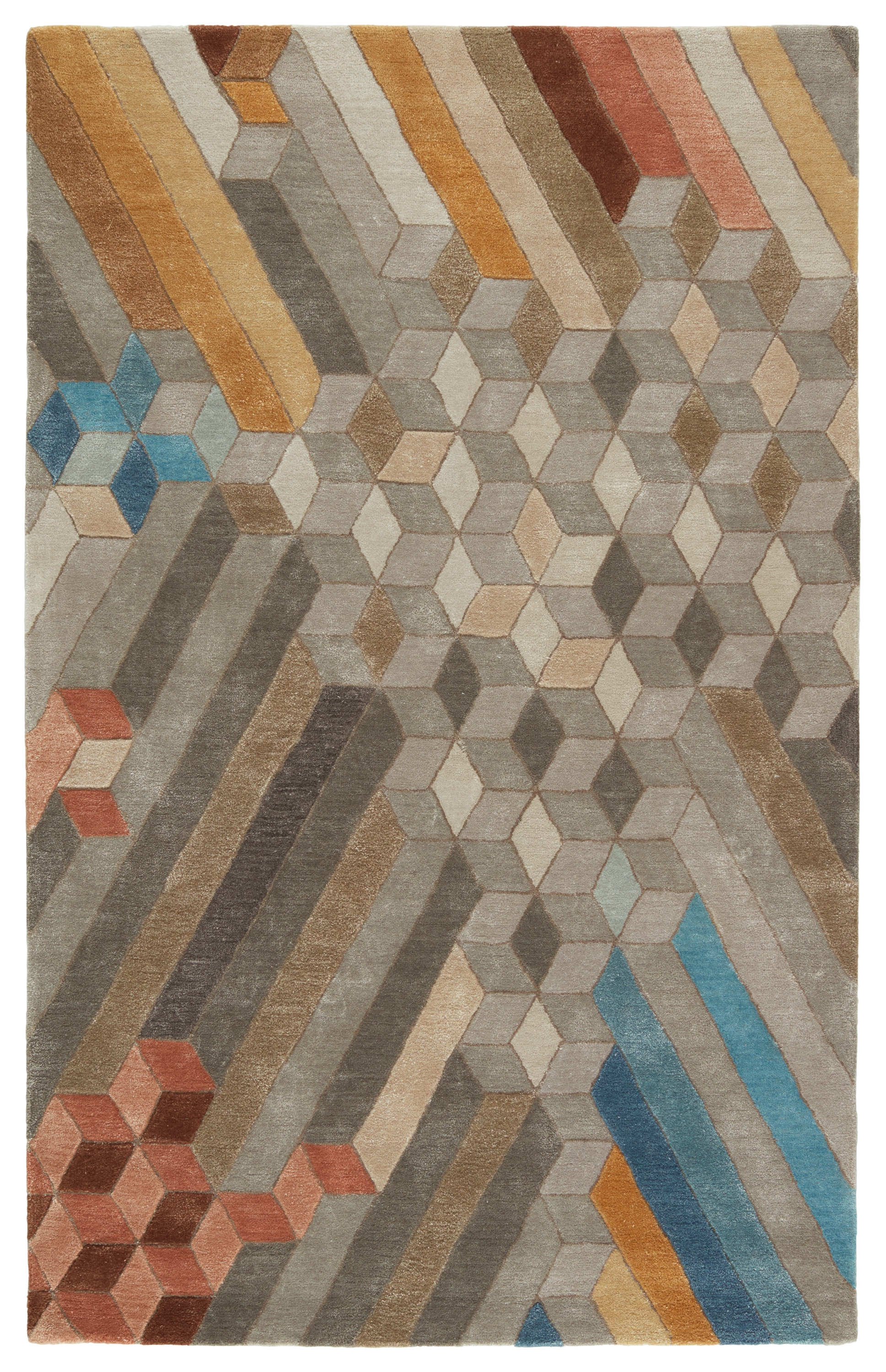 Cairns Handmade Geometric Multicolor/ Gray Area Rug (10'X14') - Image 0