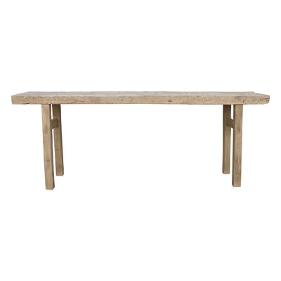 Lily's Living 91" W Rectangle Weathered Natural Elm Wood Indoor Vintage Console Table