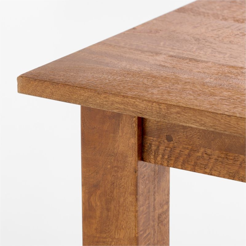 Basque 82"-118" Vintage Brown Solid Wood Extendable Dining Table - Image 7