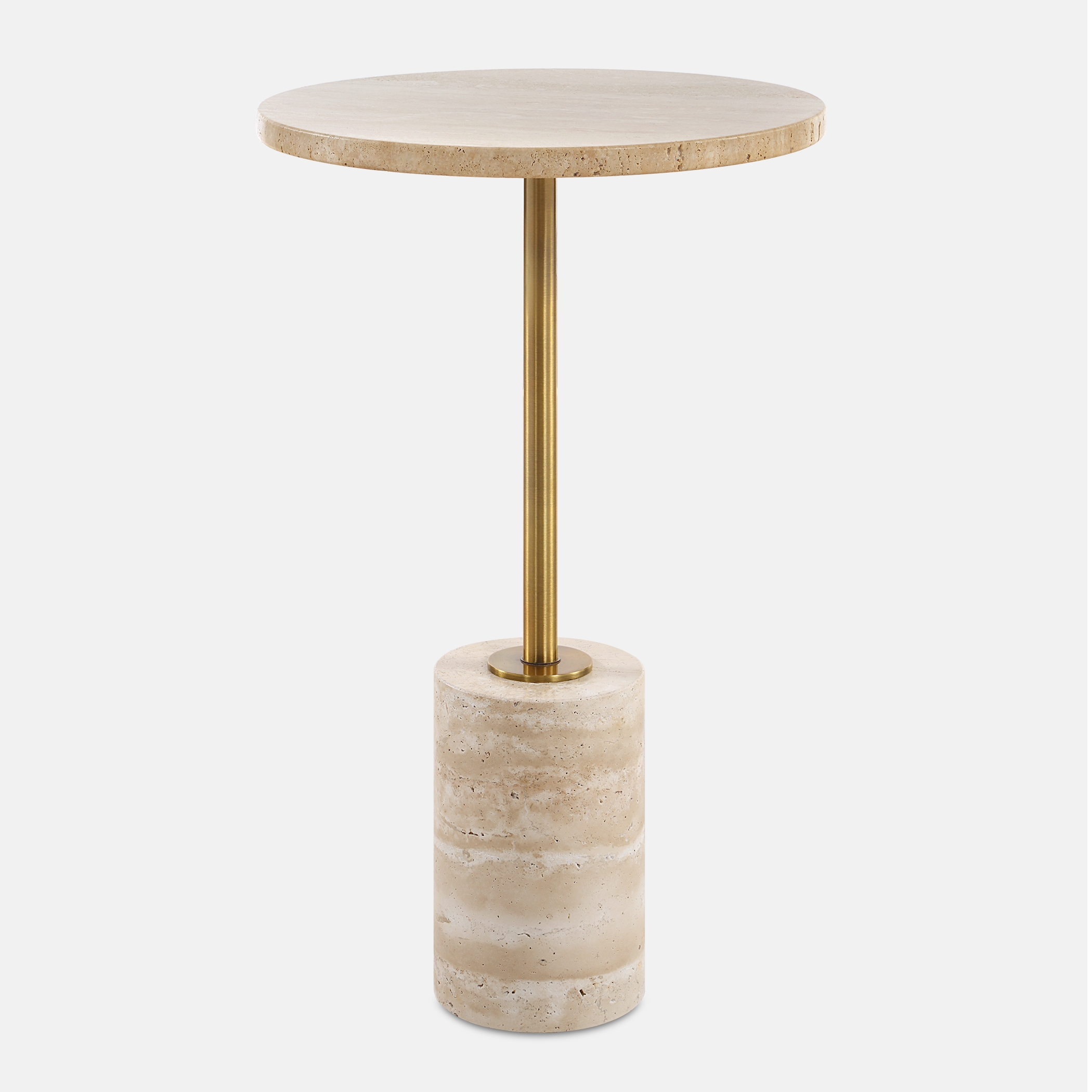 Malya Travertine Accent Table - Image 0