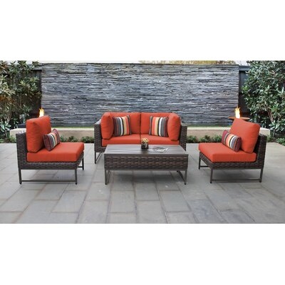 Nauvoo 5 Piece Sectional Seating Group with Cushions - Image 0