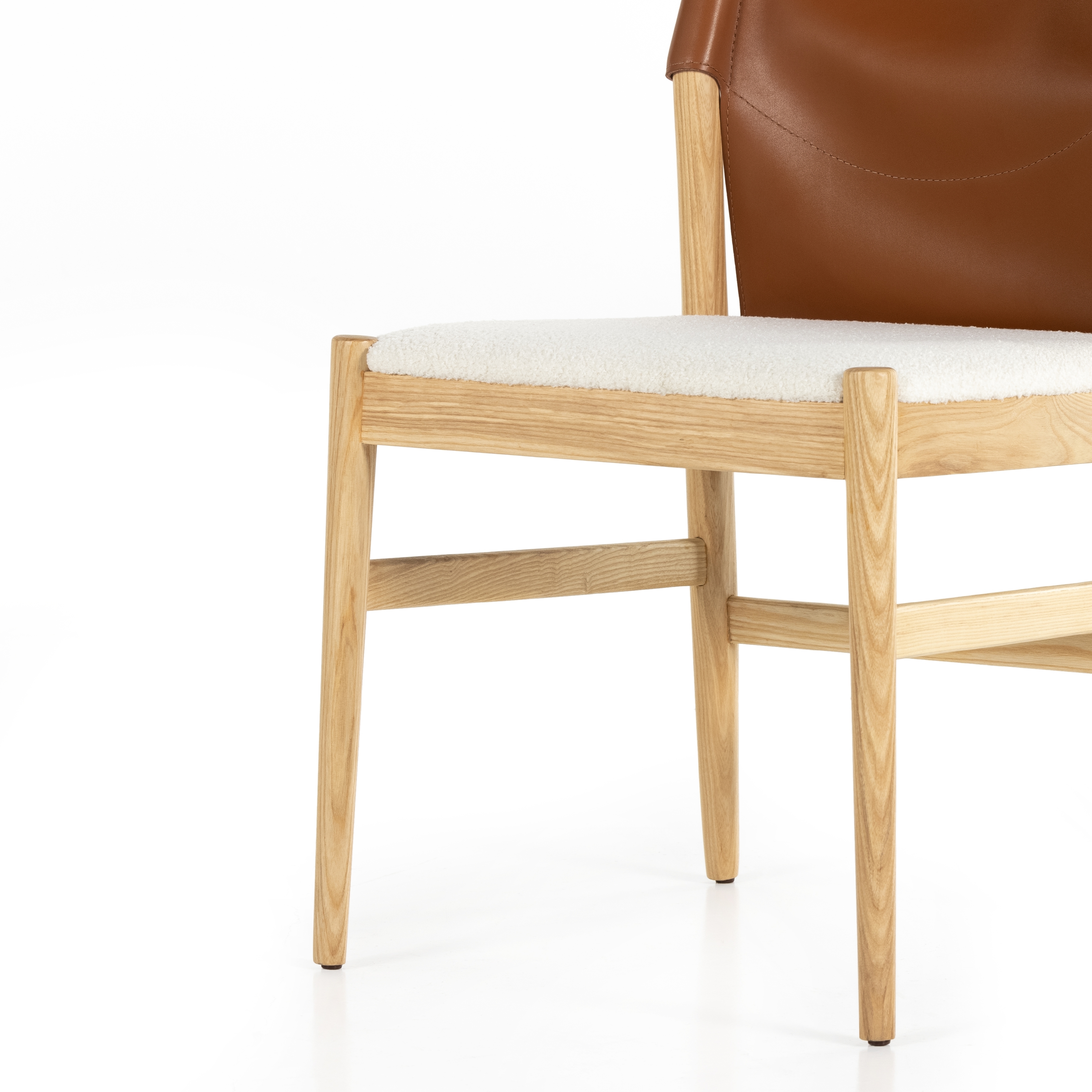 Lulu Armless Dining Chair-Saddle Leather - Image 11