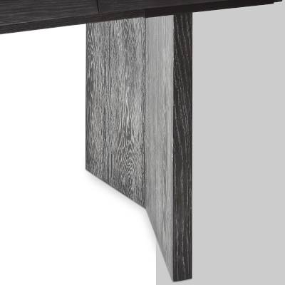 Knife Edge Extendable Dining Table, Rectangular, 96 - 132, Wood, Ebony - Image 2