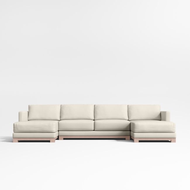 Gather Wood Base 3-Piece U-Shaped Sectional Sofa - Image 0