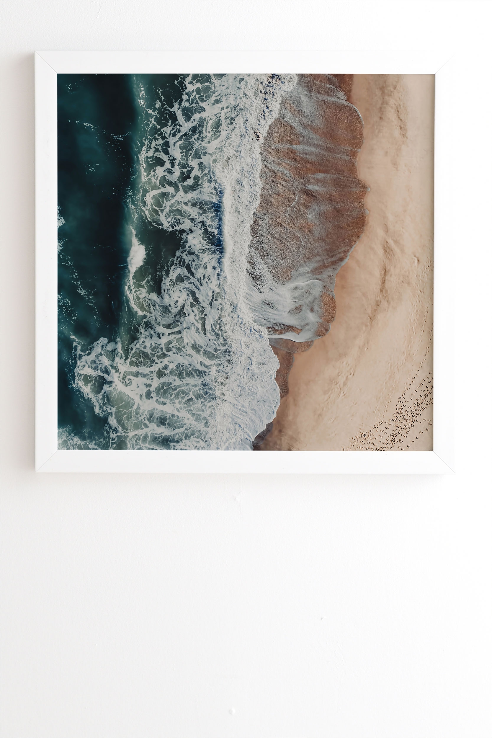 Sands Of Gold by Ingrid Beddoes - Framed Wall Art Basic White 11" x 13" - Image 1