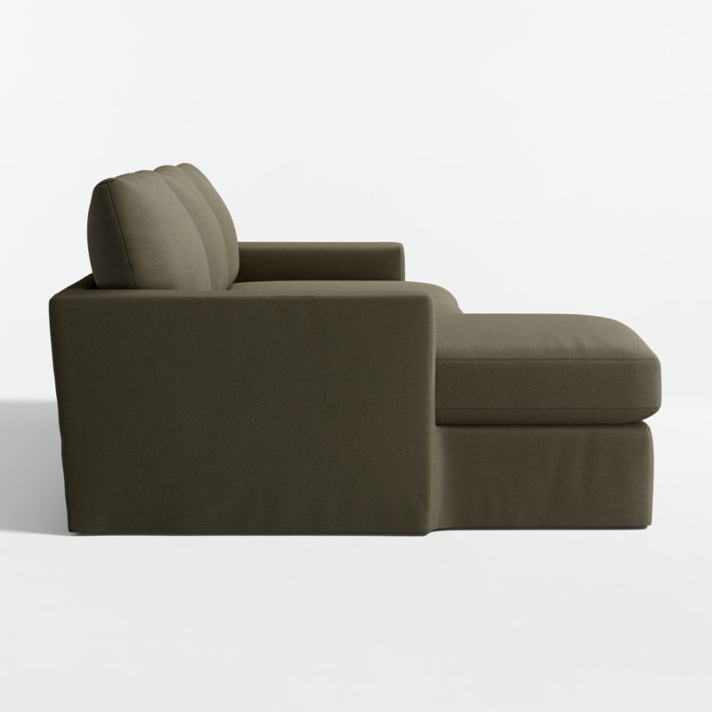 Lounge Deep 2-Piece Slipcovered Sectional Sofa with Chaise Lounge - Image 1