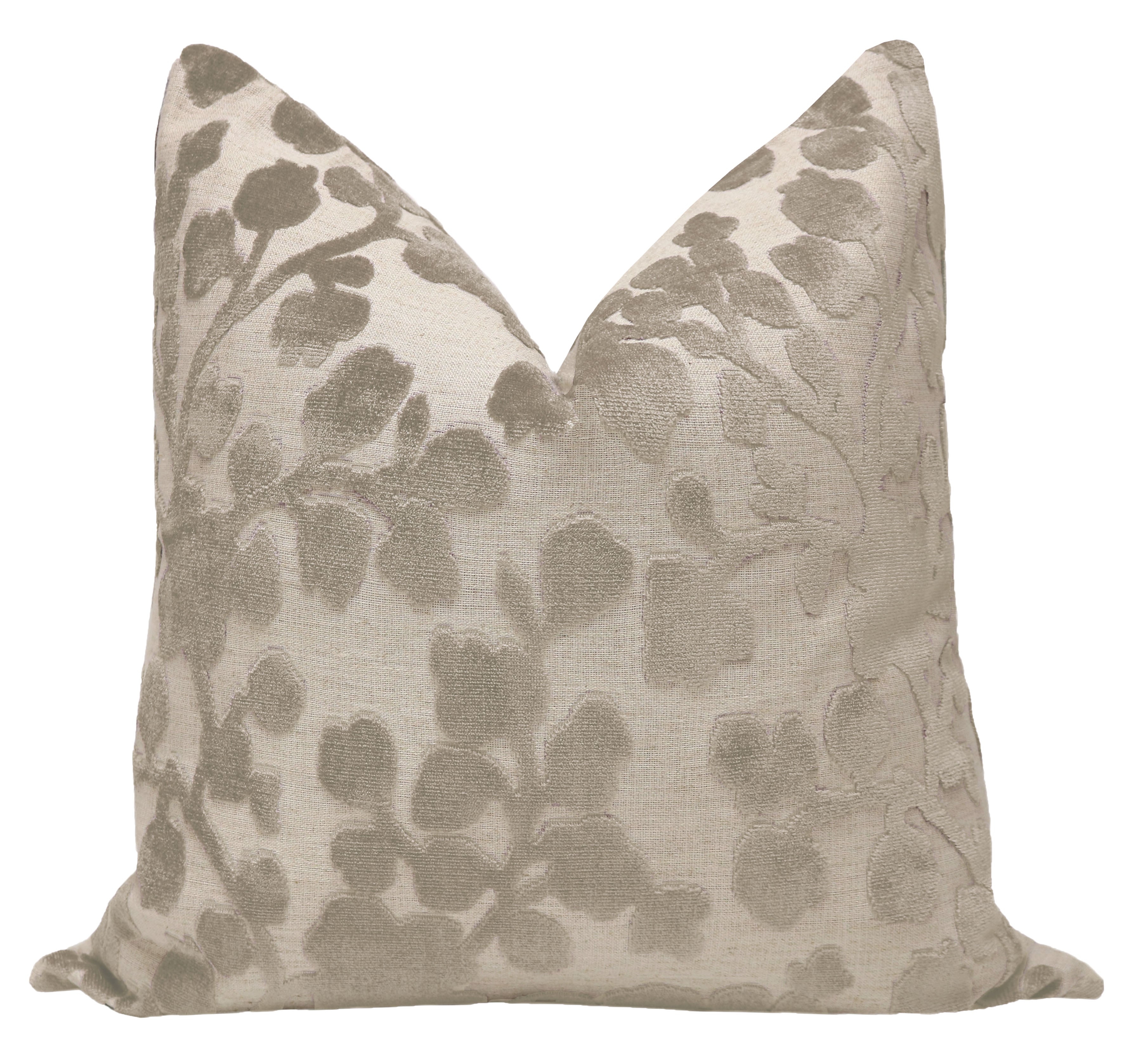 BLOSSOM CUT VELVET // STONE - 14" X 36" - Image 0