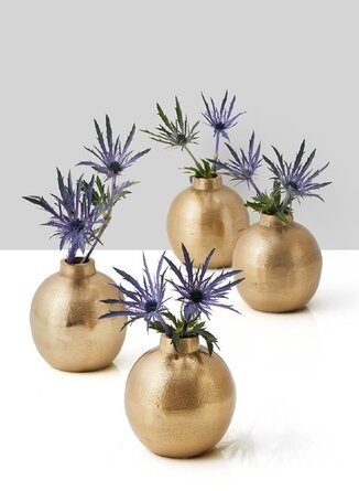 Pilger Gold Indoor/Outdoor Metal Table Vase, Set of 4 - Image 2