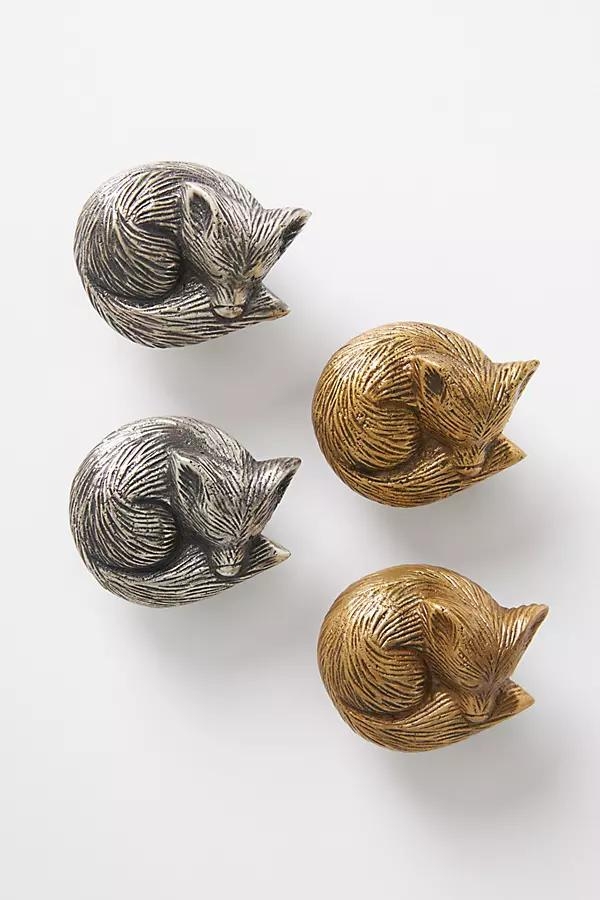Sleeping Fox Knobs, Set of 2 - Image 0
