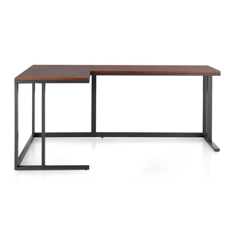 Pilsen L-Shaped Desk with Walnut Top - Image 1
