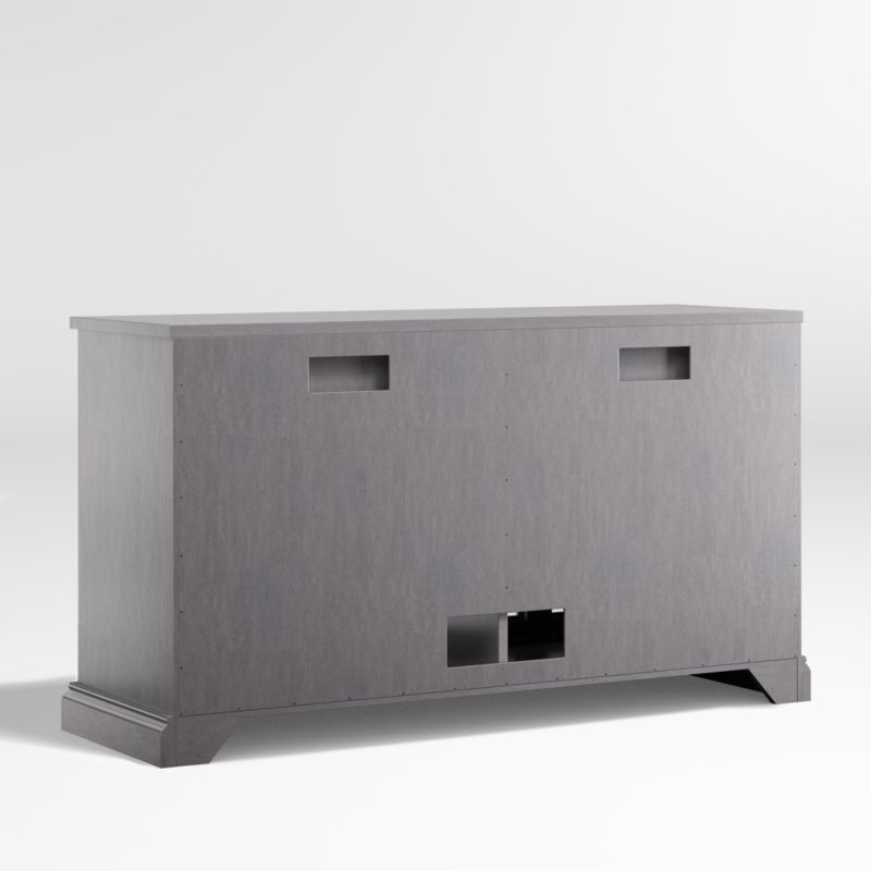 Cameo Dove Grey Media Console with Glass Doors - Image 3