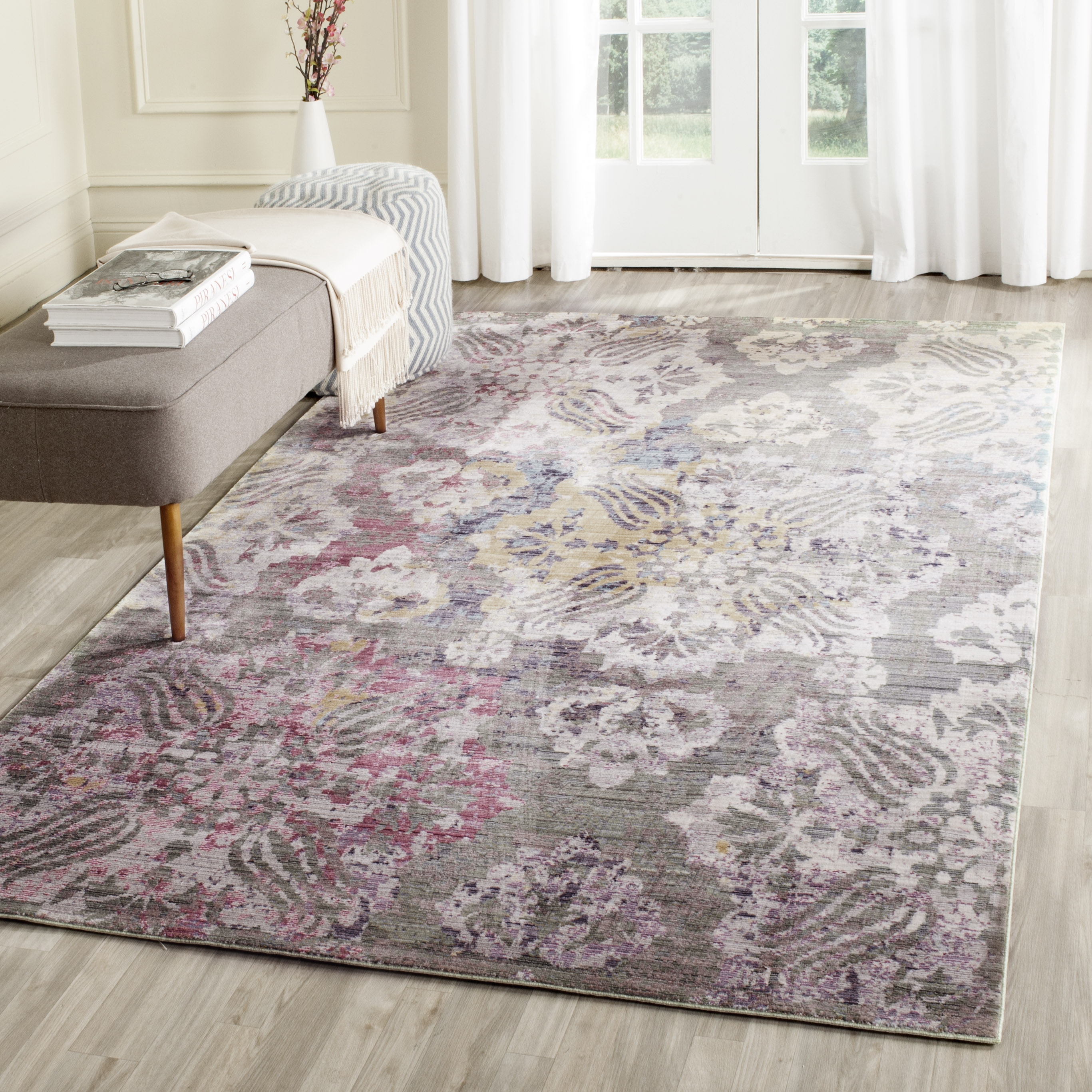 Arlo Home Woven Area Rug, VAL215K, Multi,  4' X 6' - Image 1