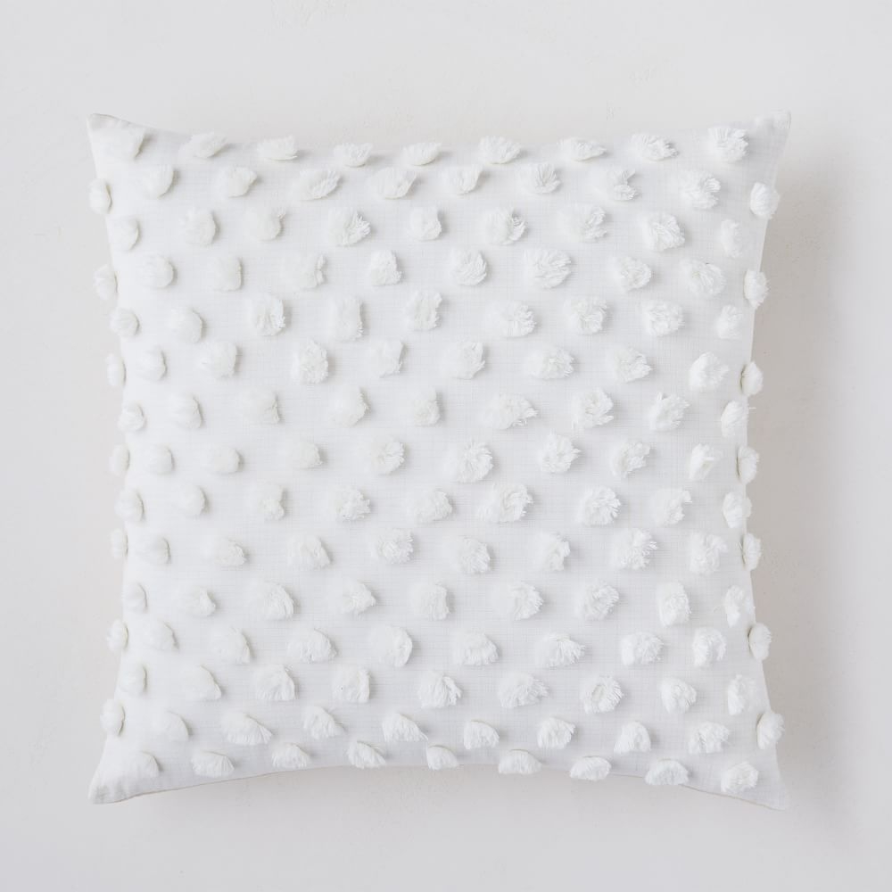 Candlewick Pillow Cover, 24"x24", White - Image 0