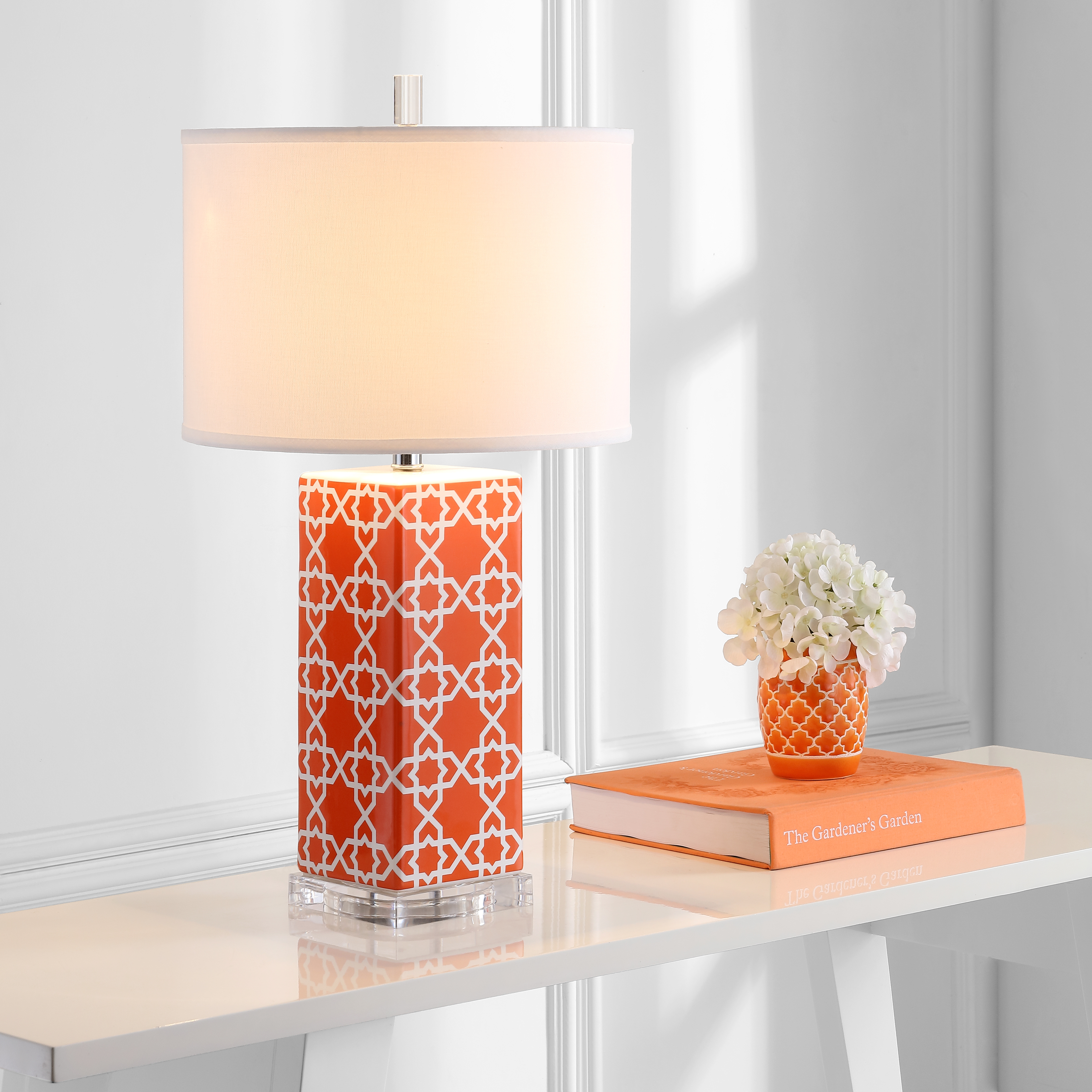 Quatrefoil 27-Inch H Table Lamp - Orange - Safavieh - Image 5