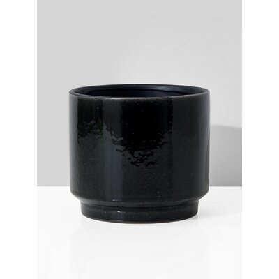 Sickels Black 6" Indoor / Outdoor Ceramic Table Vase - Image 0