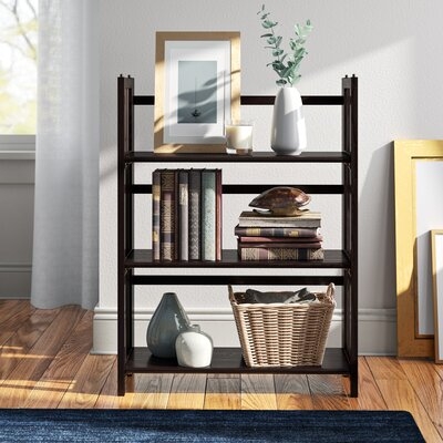 Moeller 38" H x 27.5" W Solid Wood Etagere Bookcase - Image 0