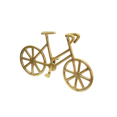 9" Metal Bicycle, Gold - Image 0
