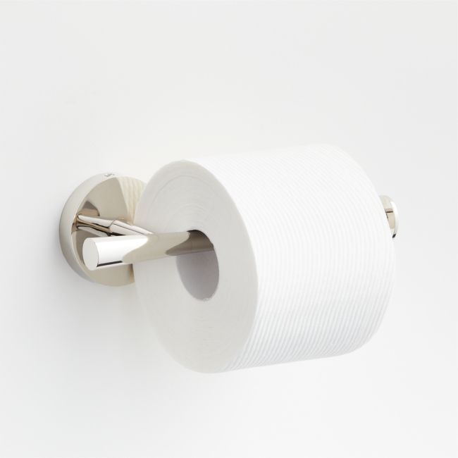 Tapered Polished Chrome Wall-Mounted Toilet Paper Holder - Image 0