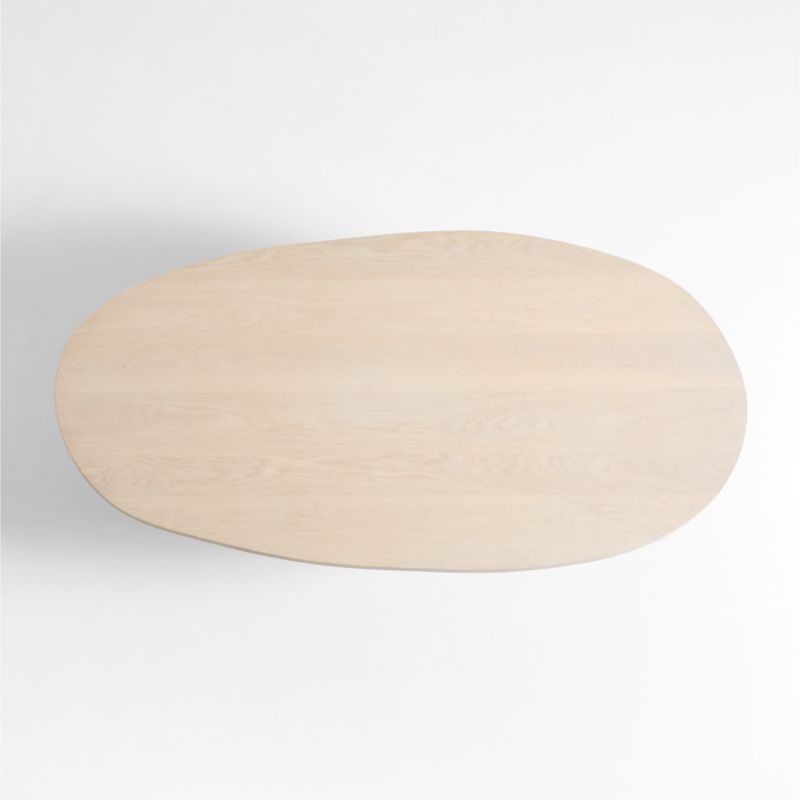 Point Dune 93" Oval Wood and Travertine Dining Table by Brigette Romanek - Image 3